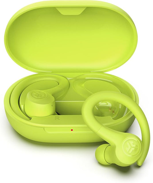 JLab Go Sport+ Wireless Workout Earbuds Featuring C3 Clear Calling, Secure Earhook Sport Design, 35+ Hour Bluetooth Playtime, and 3 EQ Sound Settings (Yellow)