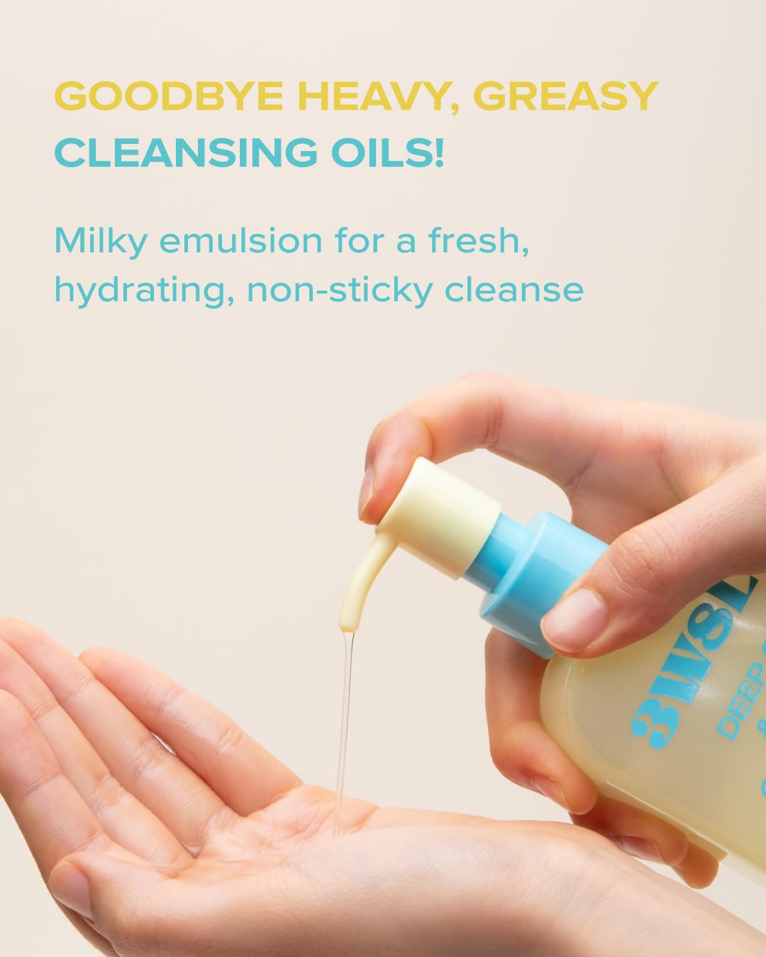 3W8L Deep Off & Fresh Cleansing Oil – Fast emulsifying Korean pore care cleanser, gentle daily makeup & sunscreen remover with Jojoba & Centella, dissolves sebum & blackheads, hydrating fresh finish