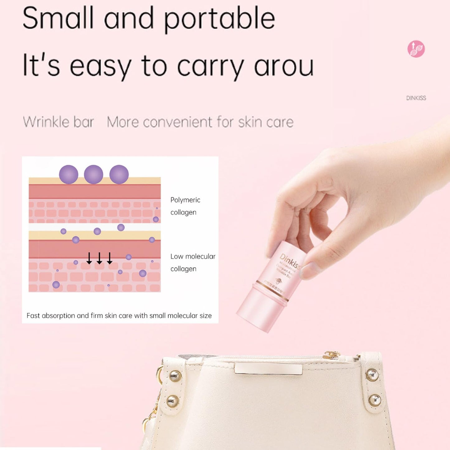 Wrinkle Bounce Multi Balm Stick Korean, All-In-One Wrinkle Bounce Moisturizing Cream, Hydrating Collagen Moisturizer Face Balm Stick, Compact Moisturizer for Anti-Aging and Watery Glow Skin Care