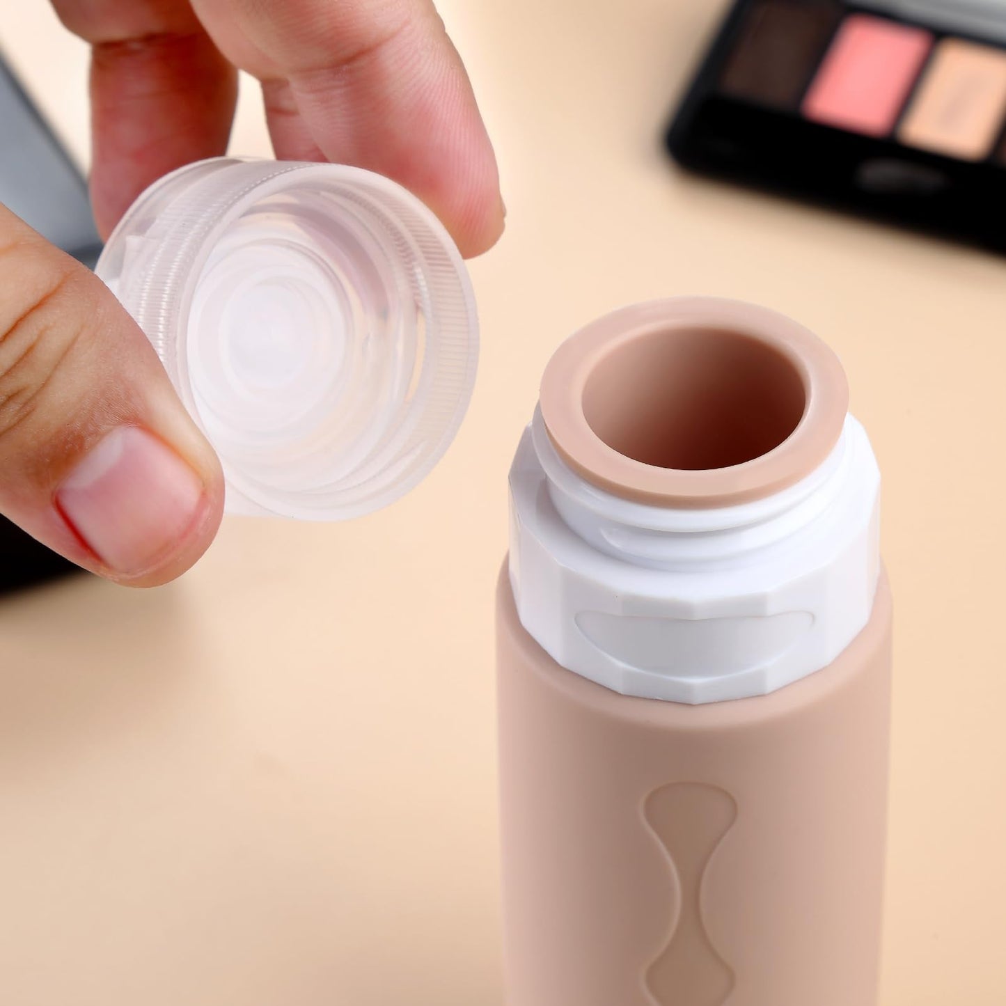 Gemice Travel Bottles for Toiletries, Tsa Approved Travel 3oz Size Containers with Clear Bag, BPA Free Leak Proof Travel Tubs Refillable Liquid Travel Accessories for Cometic Shampoo Lotion (4 Pack)