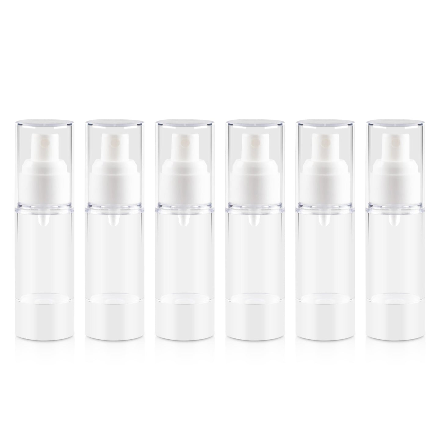 GIVITASOT 1OZ/30ML Airless Pump Small Spray Bottle, 6 Pack Vacuum Travel Spray Bottle, Fine Mist Mini Bottle for Toner Perfume Makeup Water Liquid Makeup Tool