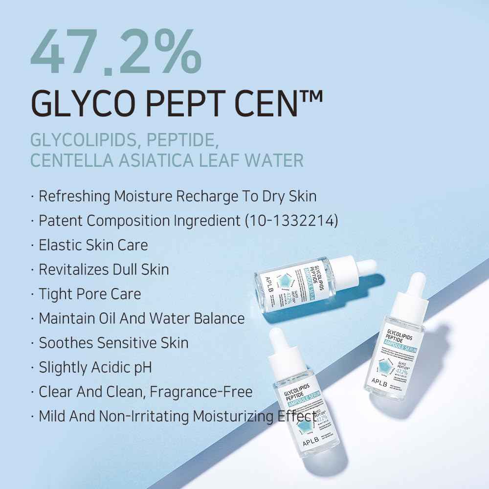 APLB Glycolipids Peptide Ampoule Serum | GLYCO PEPT CEN™ 47.2% 1.35 FL.OZ/Korean Skincare, Nourishing, Wrinkle Care, Elasticity care, Deep hydration