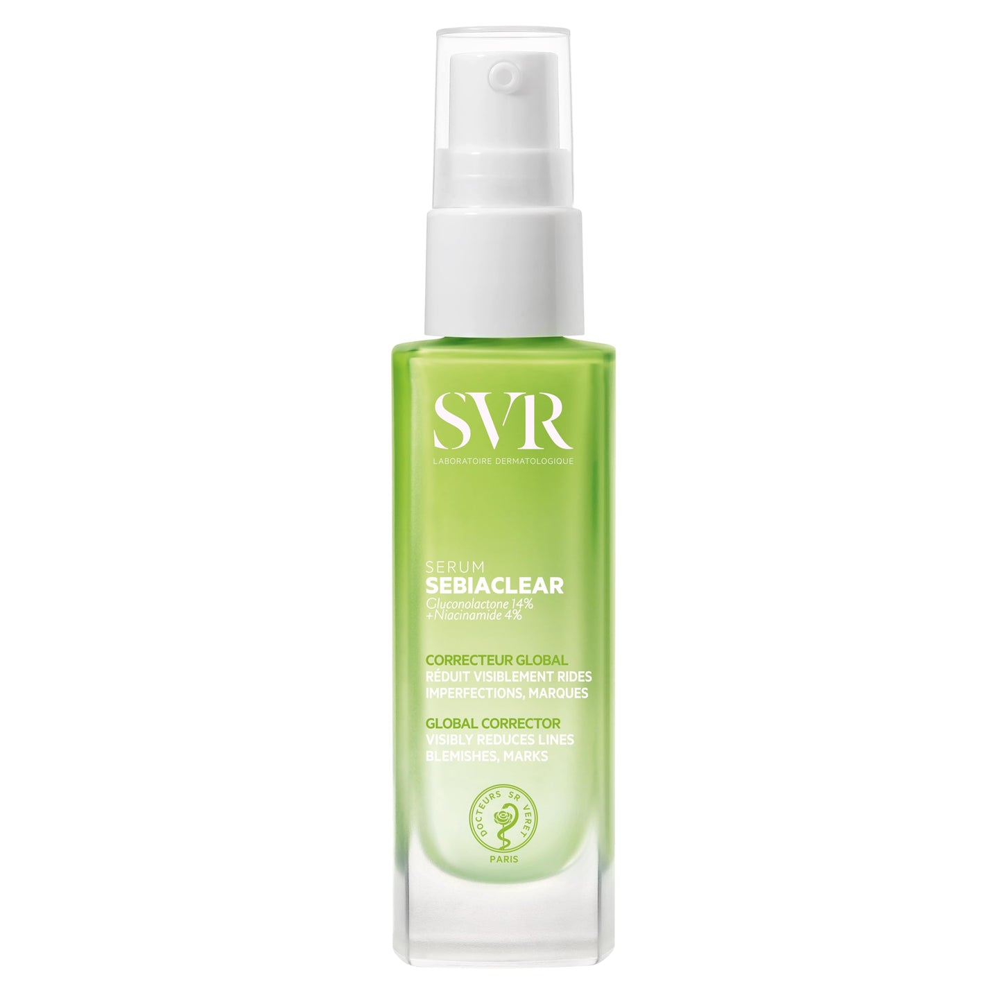 SVR Sebiaclear Face Serum. Retinol Alternative with Niacinamide & Hyaluronic Acid For Sensitive Oily Skin. Reduce the Appearance of Fine Lines, Wrinkles, Control Breakouts & Unclog Pores, 1 fl.oz
