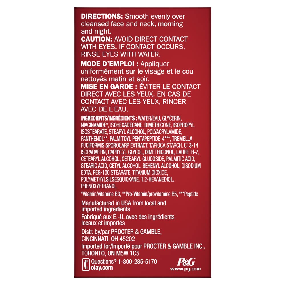 Olay Regenerist Collagen Peptide 24 Face Moisturizer, Trial Size, 0.5 oz