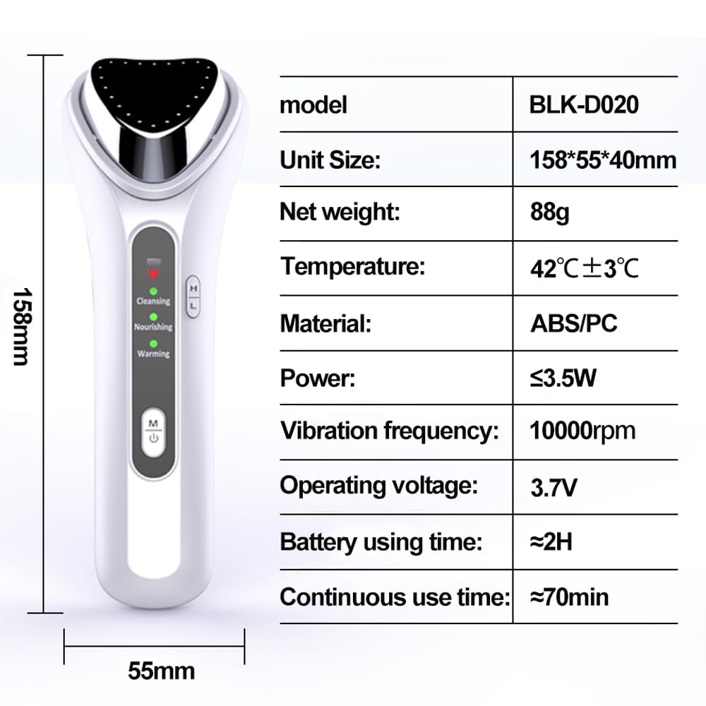 BIOESTHE Facial Toning Machinesr Electric Face Lifting Anti Aging Skin Tightening Firming Skin Care Tool with Smart Warmth Therapy Vibration Cleansing Nourishing for Radiant Skin