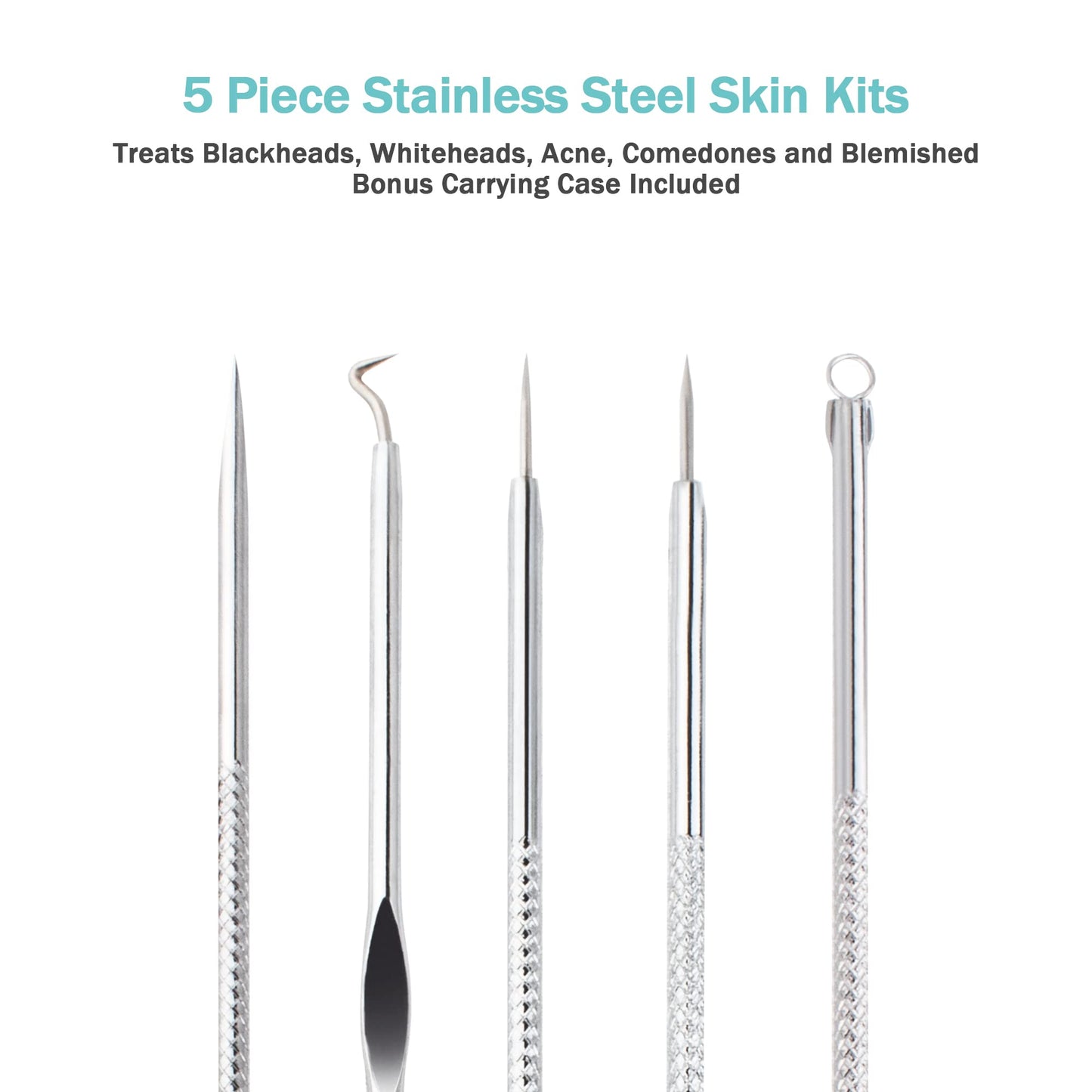 EZBASICS Facial Steamer Ionic Face Steamer for Home Facial, Warm Mist Humidifier Atomizer for Face Sauna Spa Sinuses Moisturizing, Unclogs Pores, 1 Pack + 5 Stainless Steel Skin Kit Blue