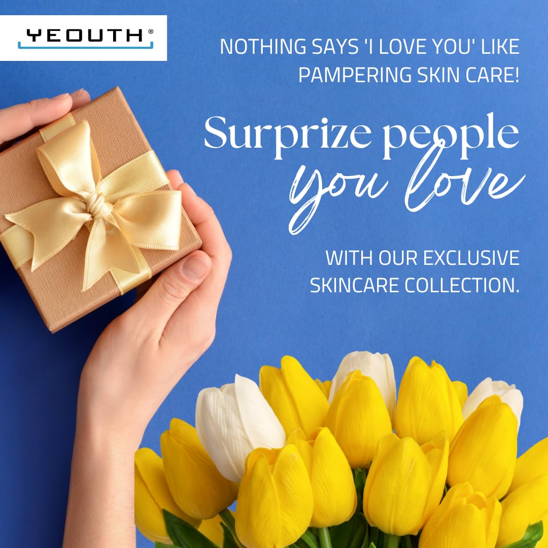 YEOUTH Skin Care Set: Retinol Serum with Hyaluronic Acid, Vitamin C & Super Face Serum, Cleanser, Toner, Eye Gel, Neck Cream, Face Cream 8-Piece Skincare Kit For Women