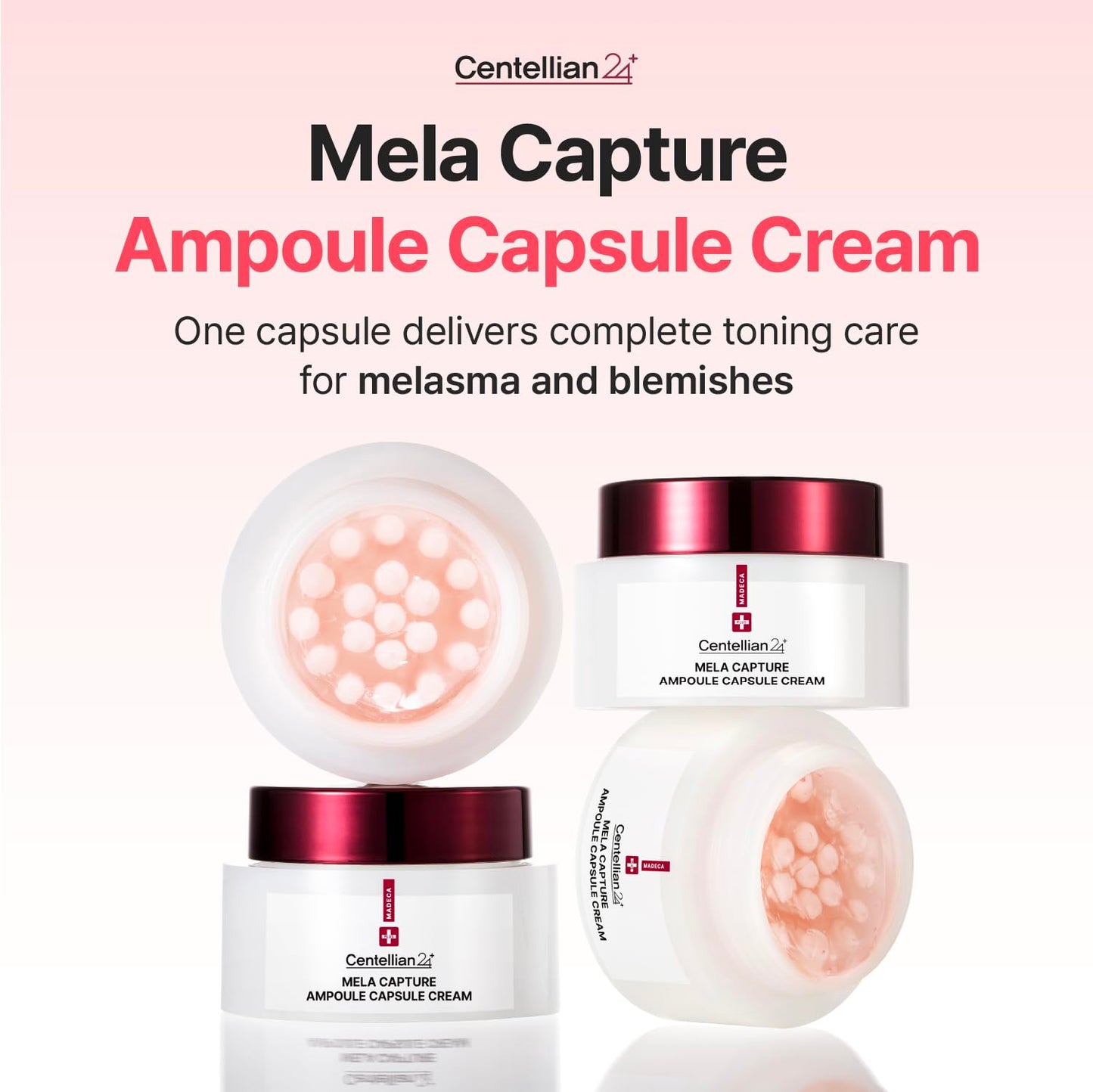 CENTELLIAN 24 Madeca Mela Capture Ampoule Capsule Cream | Brightening & Anti-Aging Face Moisturizer with Peptides & Centella Asiatica, Hydrating & Firming Korean Skincare Cream, 1.85 fl oz (55ml)