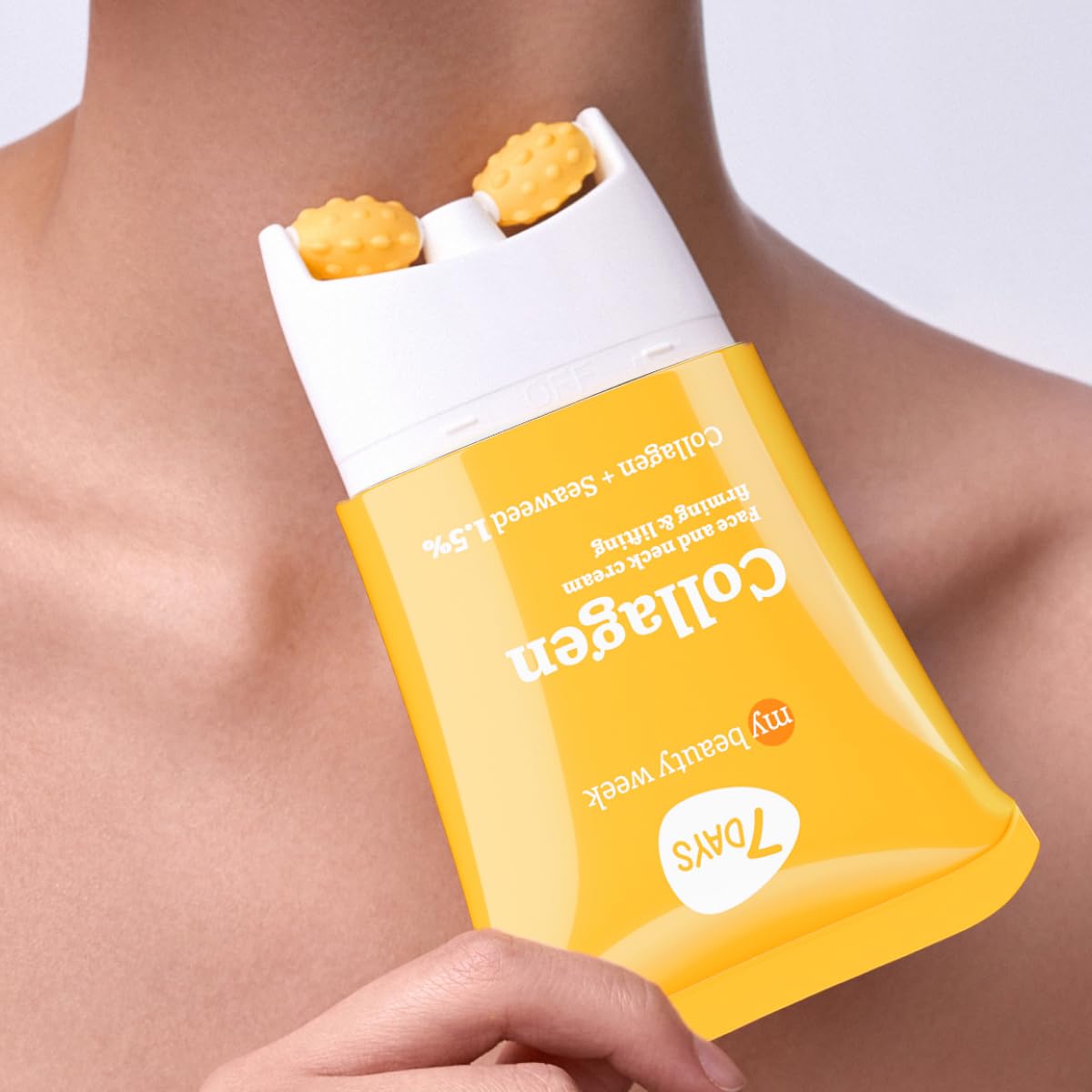 7DAYS Face Moisturizer with Collagen – Korean Skin Care Daily Face Cream for Women – Anti Aging, Anti-Wrinkle, Firming – with Face Roller & Neck Massager – 2.7 fl oz