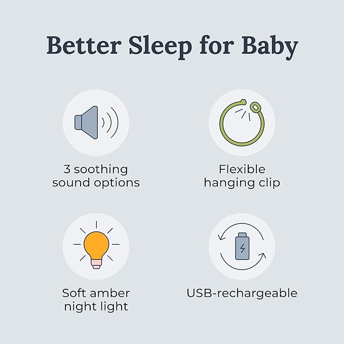 Yogasleep Hushh Portable White Noise Sound Machine for Baby, 3 Soothing Natural Sounds with Volume Control, Compact Size, Noise Canceling for Sleep Aid, Office Privacy, & Meditation, Registry Gift