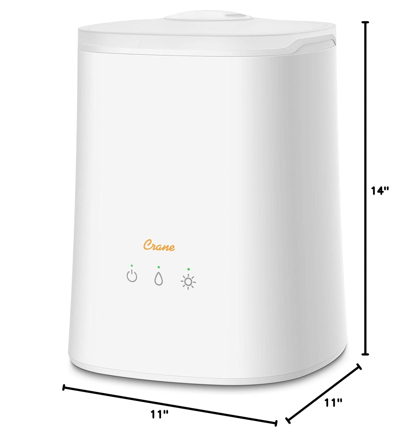 Crane Top Fill Ultrasonic Cool Mist Humidifier for Bedroom and Large Rooms, 1.2 Gallon Essential Oil Diffuser with Nightlight and Auto Shut-Off