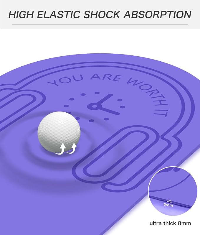 8/20/30mm Jump Rope Mat Fitness Exercise Mat Durable, Non-Slip, Workout Mats with Jump Rope & Carrying Bag for Home Gym Flooring (55"x 24")