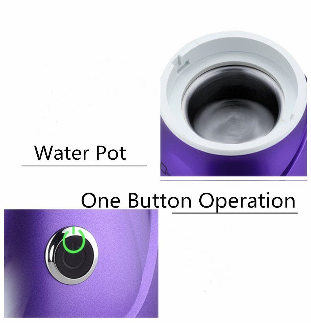 Hann Facial Steamer Professional Sinus Steam Inhaler Face Skin Moisturizer Facial Mask Sauna Spa Steamers with Aromatherapy Diffuser Humidifier Function (Purple)