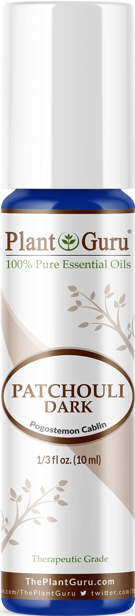 Patchouli Essential Oil Roll On 10 ml. 100% Pure Natural, Pre-Diluted Therapeutic Grade Aromatherapy Rollerball