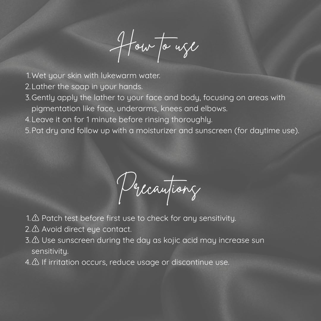 Skinluent Kojic Acid Soap for Dark Spots and Hyperpigmentation – Face & Body Bar for Uneven Skin Tone, and Age Spots, 4.4oz