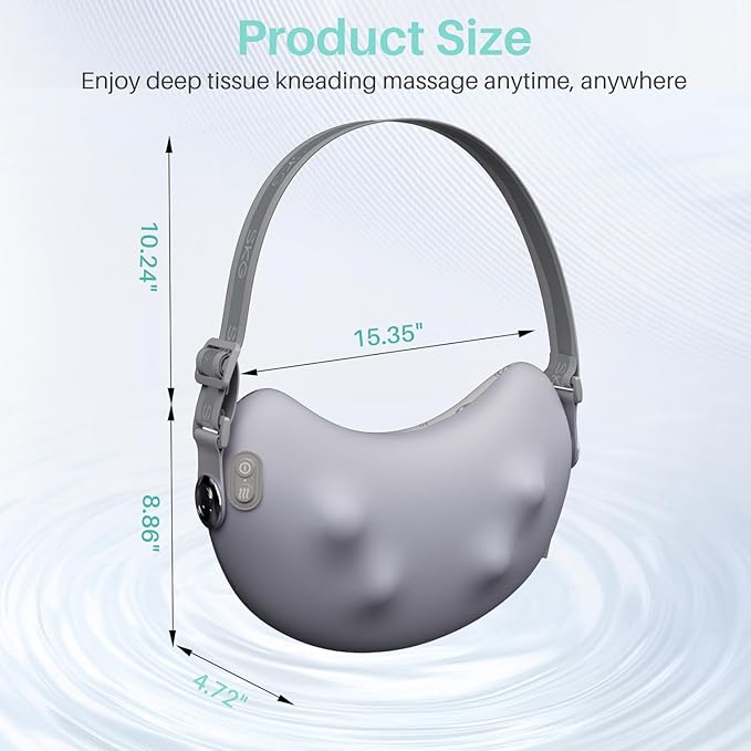 SKG Shiatsu Back Massager for Pain Relief Deep Tissue with Heat 4D Kneading Cordless Massage Pillow for Upper and Lower Back Gifts for Men and Women Birthday Gifts (Need to Restart After 15 min)