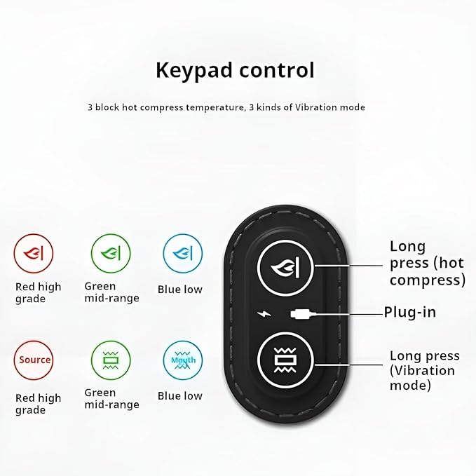 3-in-1 Heated Neck Massage Pillow | Memory Foam Cervical Support | Relaxation Pillow for Home & Office (Black)