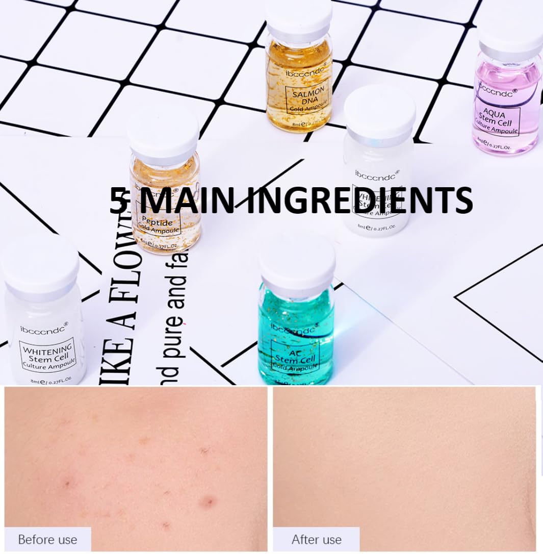 Hyaluronic Acid Serum Ampoule Set for Microneedling Skin Spa Treatment