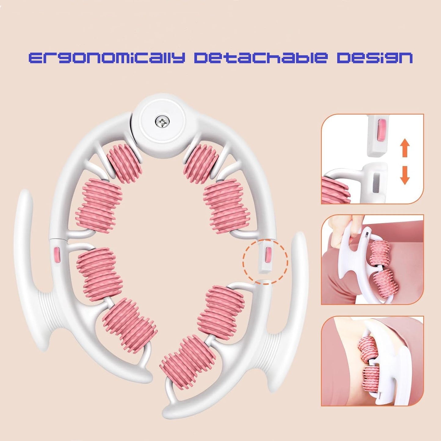 CAILENIFDC Anti Cellulite Massager Roller Lymphatic Drainage Tool Fascia Massage Tool for Thigh, Leg, Waist Fascia Blaster for Contoured & Smoother Skin Body Sculpting, Deep Tissue Pain Relief