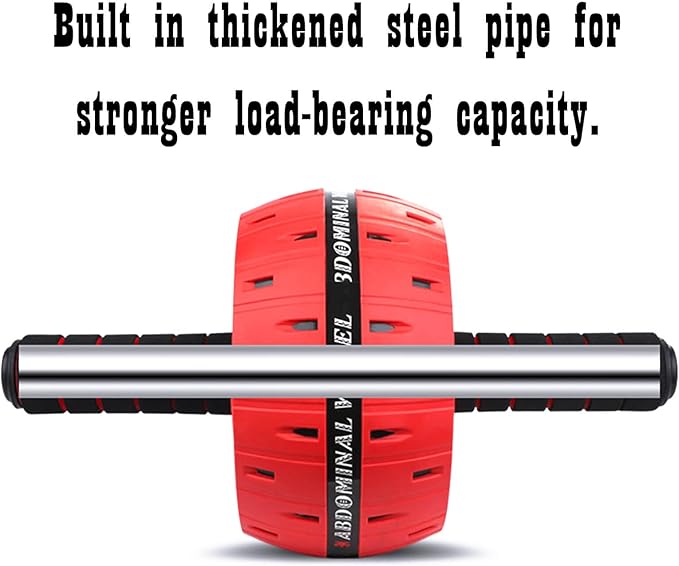 AB Wheel Roller, Exercise Abdominal Wheel Fitness for Gym & Home, Work-out Strength-Training Equipment with Knee Pad