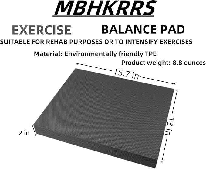 Balance Pad – Stability Trainer for Balance, Stretching, Physical Therapy, Exercise, Mobility, Rehabilitation and Core Training Non-Slip Closed Cell Foam Premium Balance Pad Knee Pad