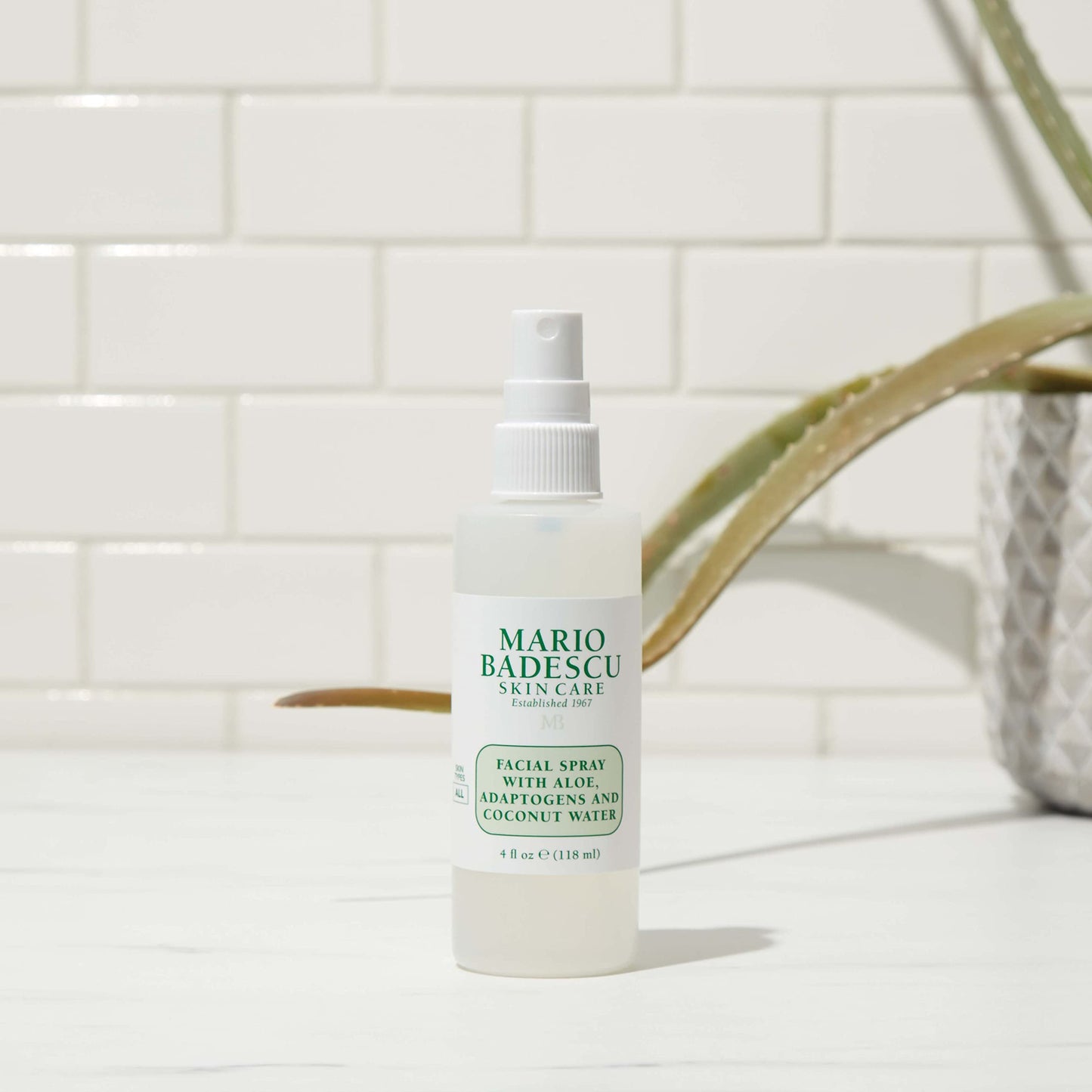 Mario Badescu Setting Facial Spray Mist with Aloe & Coconut Water, Refreshing and Hydrating Makeup Spray, Alcohol Free, Fragrance Free, Dye & Sulfate Free