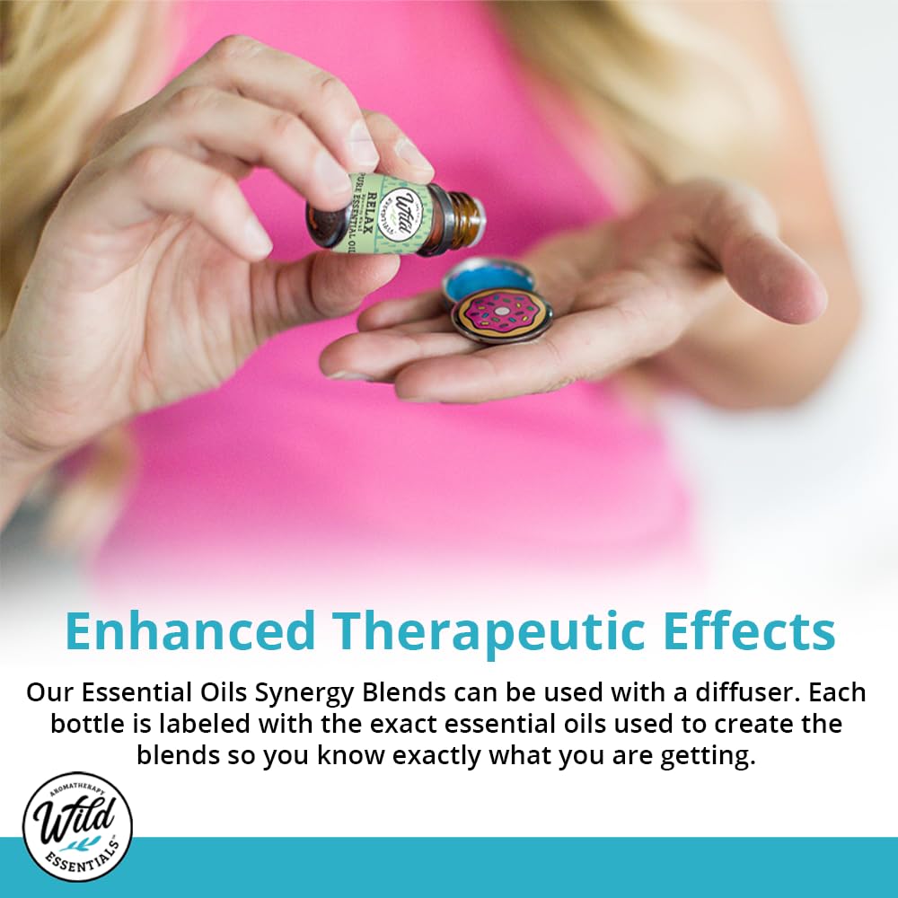 Wild Essentials Motion Ease 100% Pure Essential Oil Synergy Blend 2 Pack - 10ml, Formula for Motion Sickness, Nausea, Upset Stomach, Vertigo, Dizzy, seasick, carsick. Made and Bottled in The USA