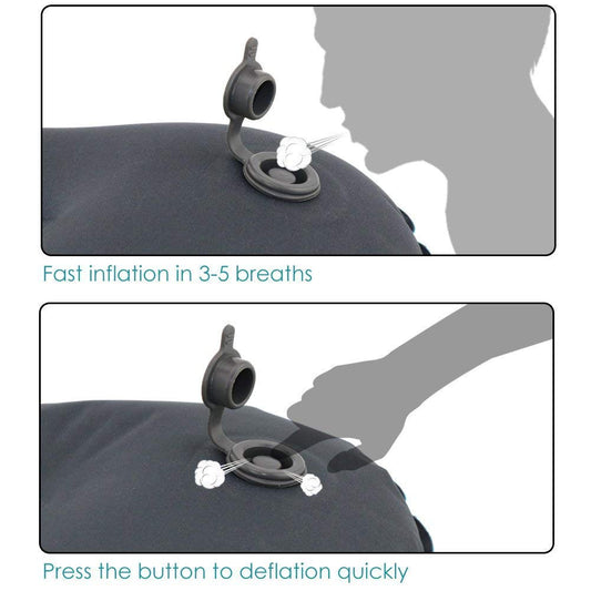 SUNYAO Ultralight Inflatable Camping Pillows - Compressible, Compact, Inflatable, Comfortable, Ergonomic Pillow for Neck & Lumbar Support While Camping, Backpacking，Hiking