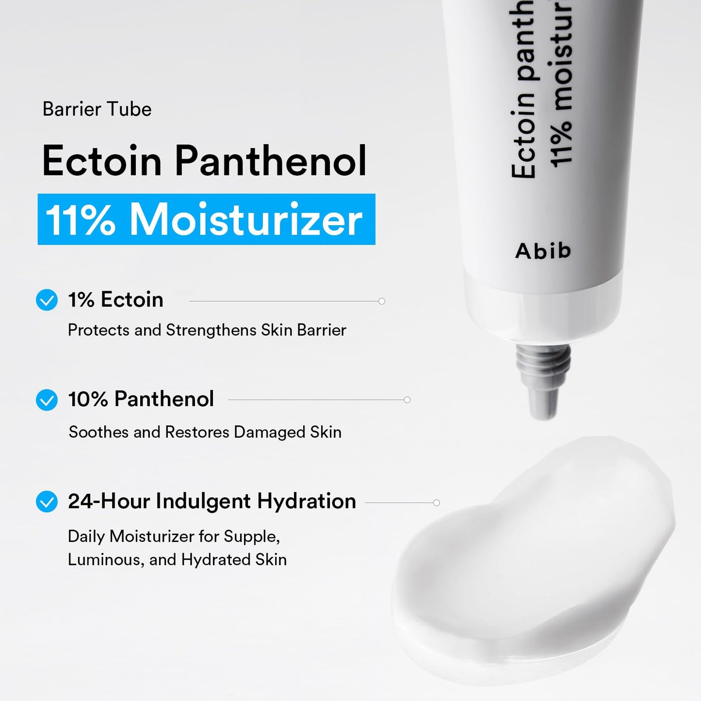 Abib Ectoin Panthenol 11% Moisturizer Barrier Tube 1.69 fl. oz. 50 mL I Skin Hydrating Face Cream