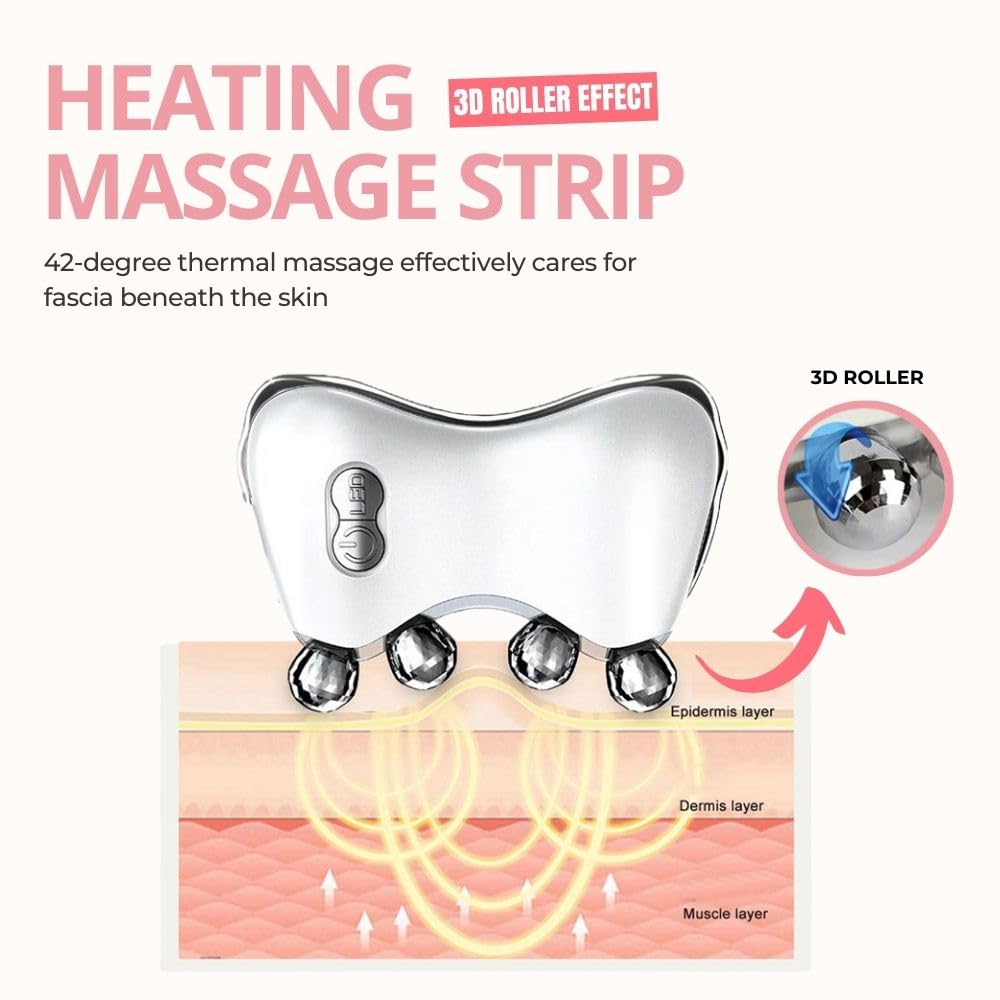 BANU LED Gua Sha Device, Gua Sha Facial Tool with Heat and Vibration, Face Massager for Anti-Aging Wrinkles Puffiness Skin Rejuvenation and Toning (3D)