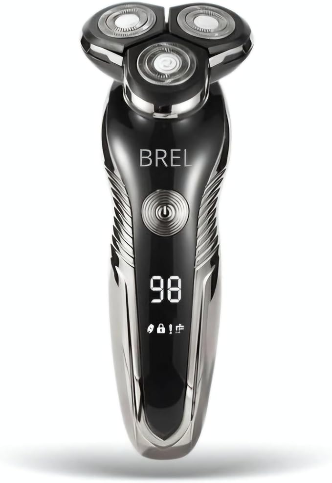 BREL Electric Razor for Men- 4-in-1 Multifunctional Grooming Kit for Beard, Head, and Face - Waterproof Rotary Shaver with Travel Lock and Long Battery Life