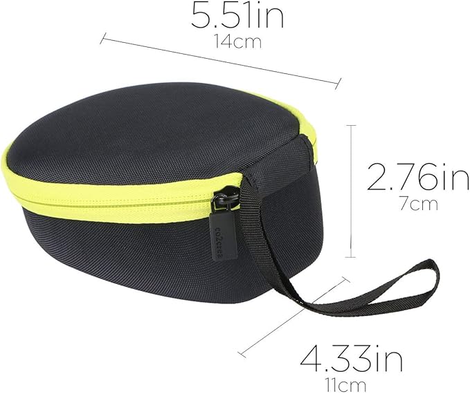 co2CREA Hard Case for SHOKZ New OpenRun Pro 2/1, OpenRun, OpenMove, OpenSwim Pro, OpenSwim, Compatible with All SHOKZ Open-Ear Bone Conduction Sport Headphones, Black Case + Ivy Green Zipper