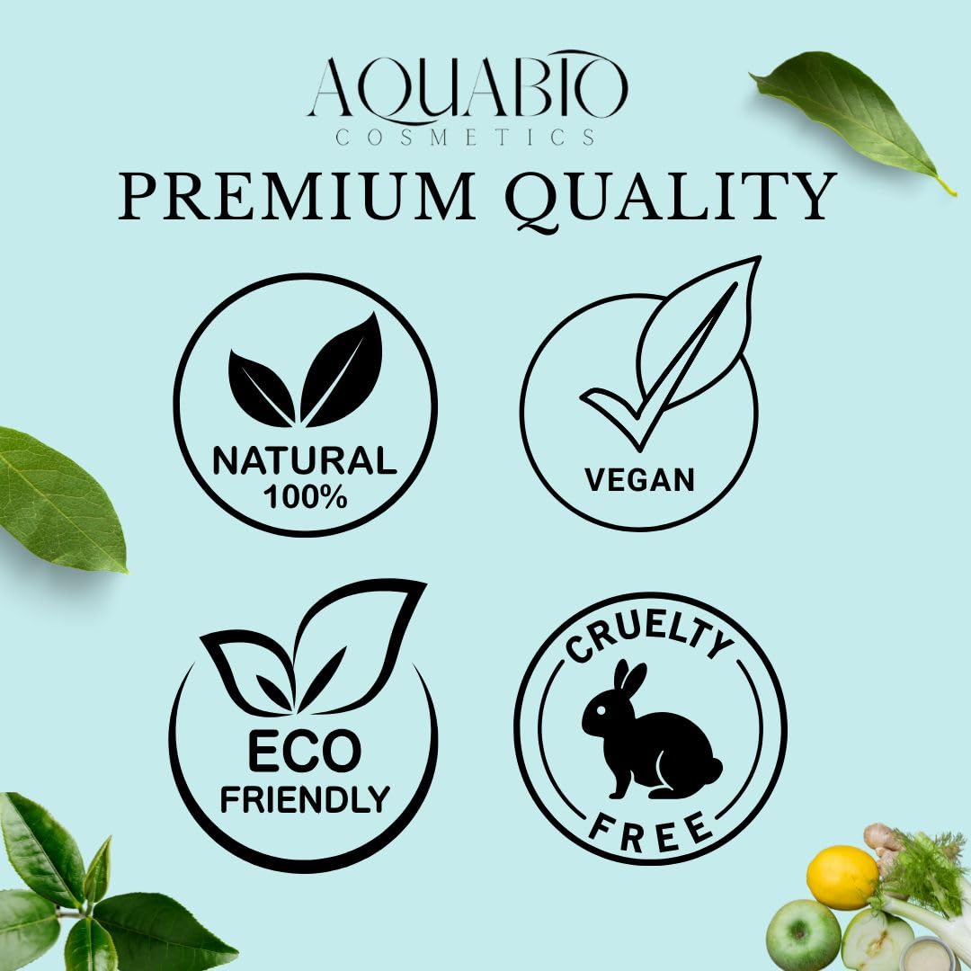 AquaBio Organic Hydrating Toner with Rose Water & Aloe Vera, Moisturizing Toner for Dry Skin, Vegan & Alcohol-Free, Calming & Nourishing, Gentle & Balancing, Purifying & Brightening Formula 6.75 Oz