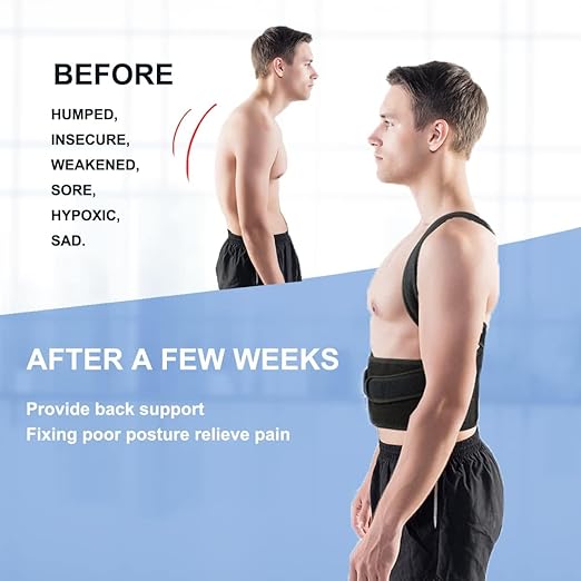Back Brace Posture Corrector for Women Men -Adjustable and Breathable Support Scoliosis for Waist - Improve Back Posture for Body Correction and Lumbar Support XXL(42"-48")