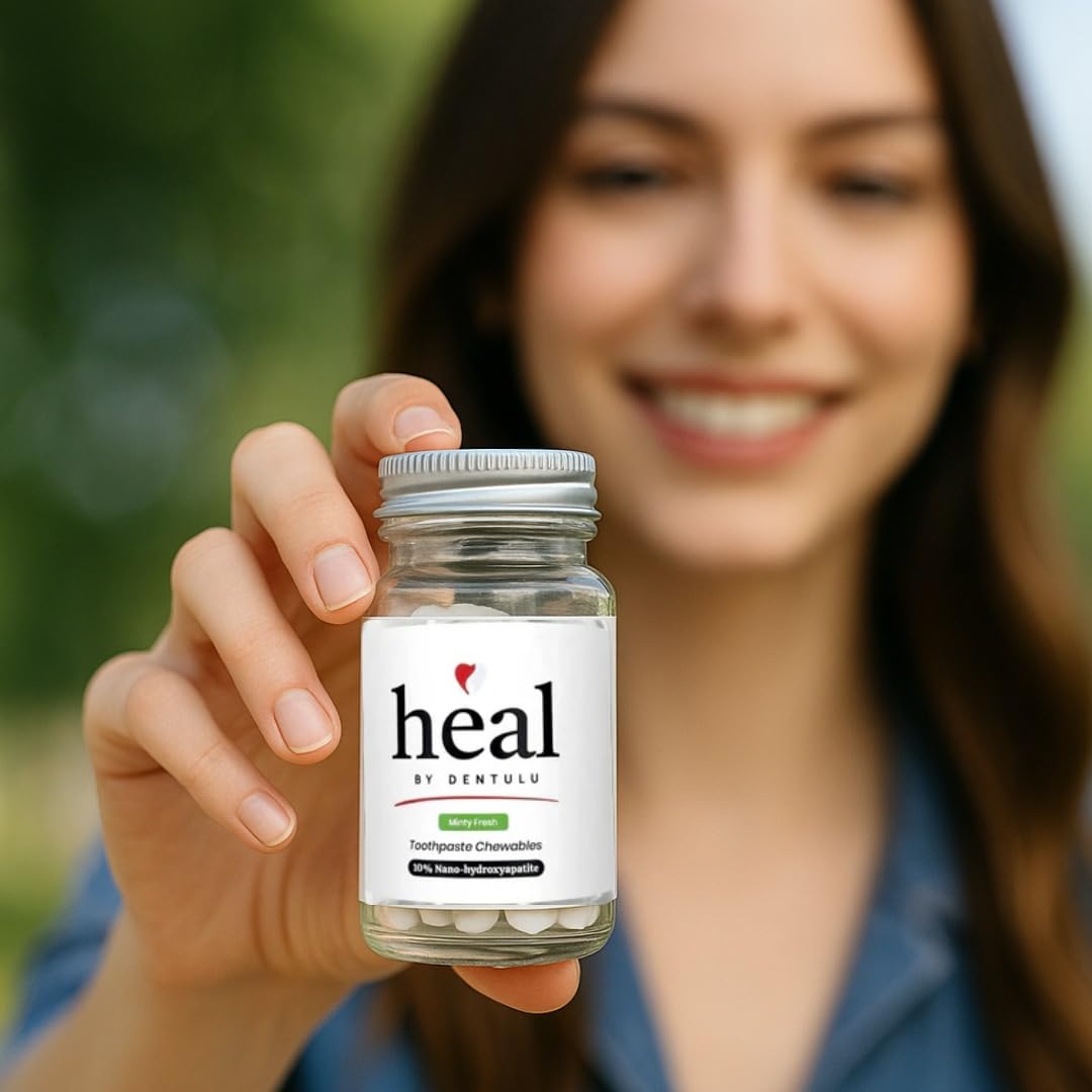 Heal- Toothpaste Chewable Bites with 10% Nano-Hydroxyapatite Fluoride Free