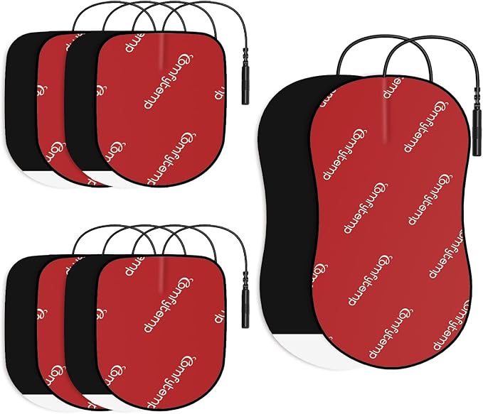 Comfytemp TENS Unit Reusable Adhesive Electrodes, Suitable for Most TENS, Replacement Pads, Suitable for TENS Unit Muscle Stimulator