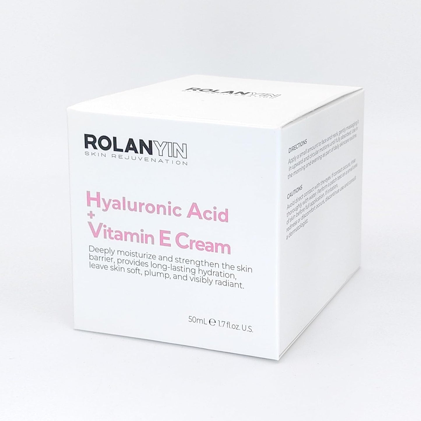 ROLANYIN Hyaluronic Acid + Vitamin E Cream for Deep Hydration and Moisturizing Nourishing Anti Aging Skin Repair Soothing and Revitalizing for Healthy Radiant Skin