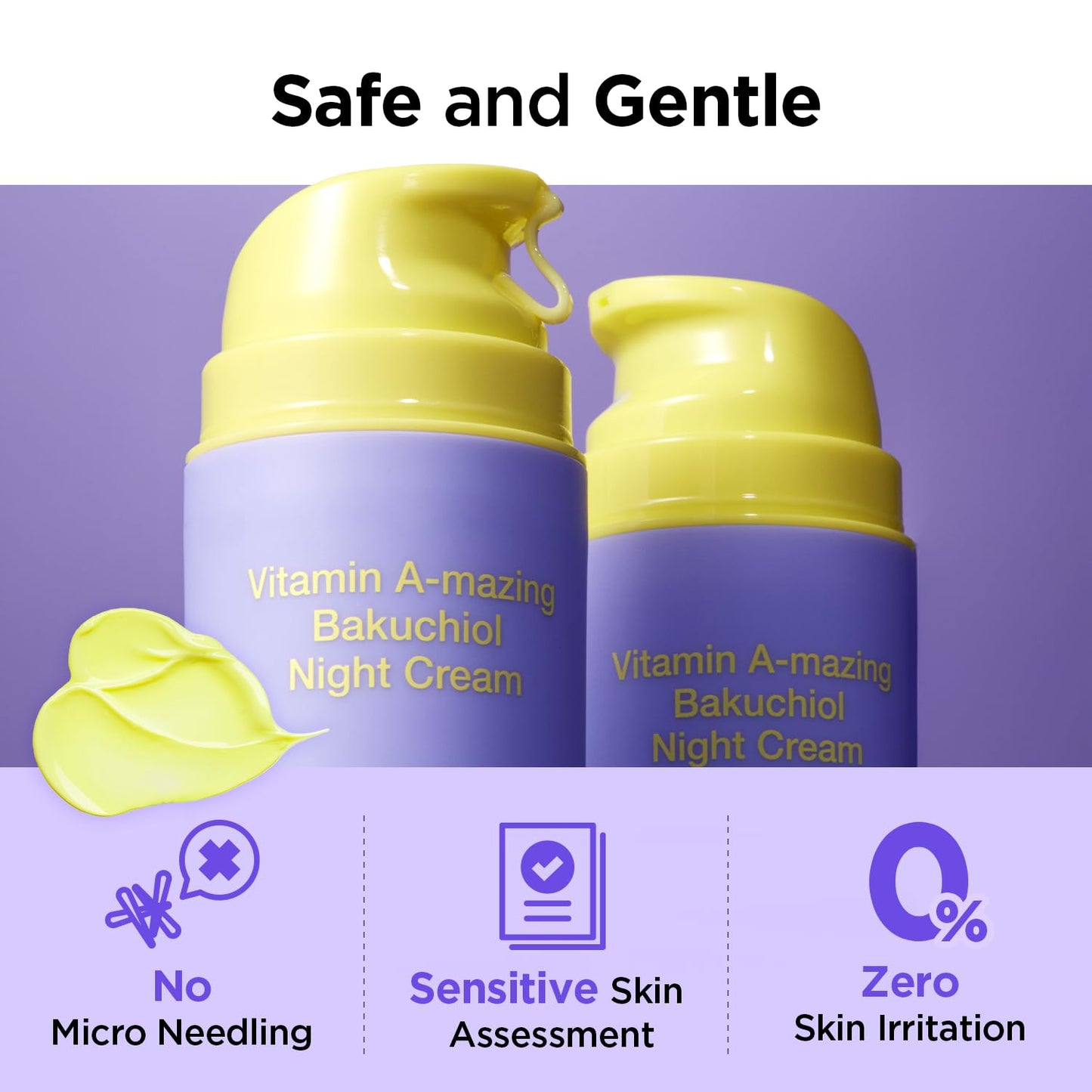 BY WISHTREND Vitamin A-mazing Bakuchiol Night Cream | Retinal, Peptide, Collagen, Ceramide NP, Centella Asiatica, moistfully plump overnight skincare (1.05 Ounce (Pack of 1))