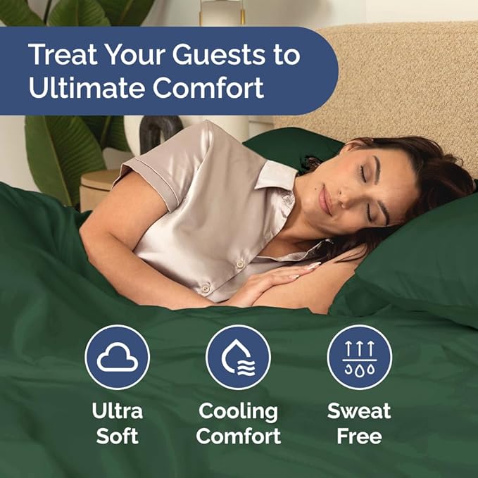 Bulk Case Pack of 10 Sheet Sets - (10) Complete Split King Size Sheet Sets w/ Deep Pockets - Wholesale Bulk Bedding for Hotels, Spas & Airbnbs - Breathable & Wrinkle Free - (Split King, Emerald Green)