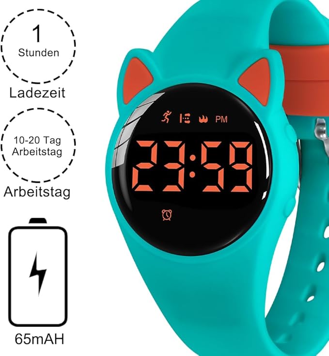 Kids Watches for Girls Boys Digital Sport Watch with Step Counter Pedometer Vibration Alarm Clock, No App Waterproof Fitness Tracker Kids Watch Boys Girls Teens Students Ages 5-16