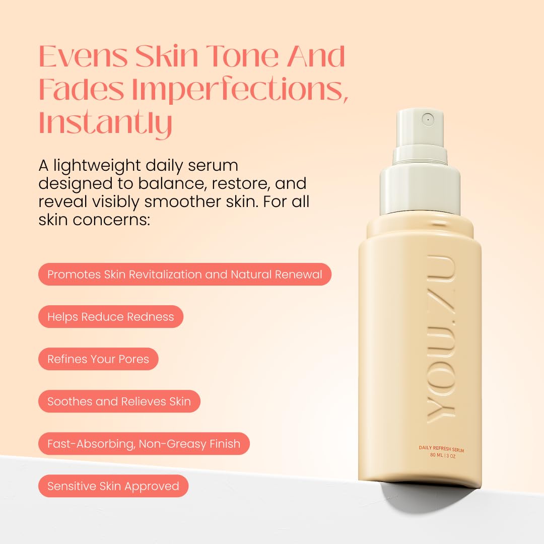 YOUZU Hypochlorous Acid Daily Refresh Serum – Lightweight Skin-Reviving Formula – Dermatologist-Formulated – Alcohol-Free, Fragrance-Free, Vegan – For Balanced, Radiant-Looking Skin