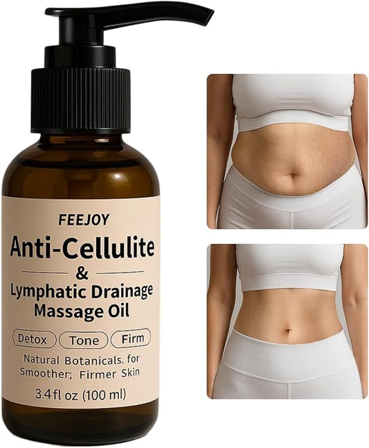 Body Oil & Massage Oil, Body Firming Oil for Cellulite, Lymphatic Drainage, Skin Tightening & Stretch Marks, Massage Oil for Massage Therapy for Leg, Hip, Arm & Belly, Daily or After Shower Use