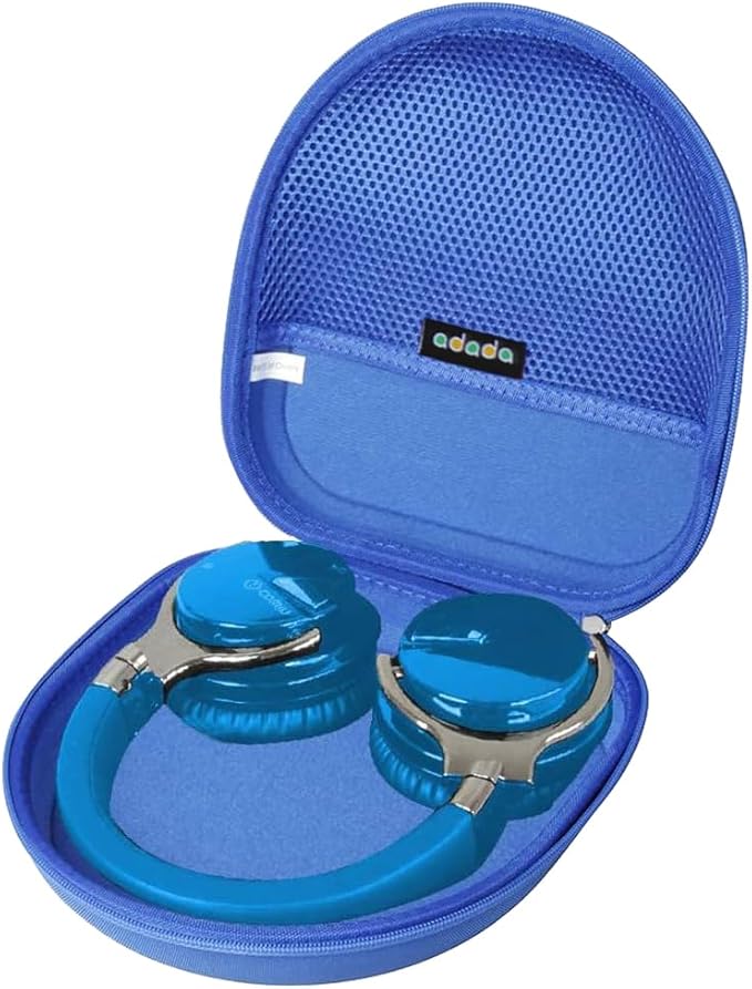 Adada Hard Travel Case for Active Noise Cancelling Bluetooth Headphones - Silensys, PurelySound, MOVSSOU, COWIN, Tapela, Audonia E7 (Blue)