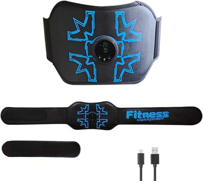 ABS Stimulator Abdominal, MHD TENS EMS Muscle Stimulator for Muscle Conditioning, Ideal for Core Strength and Abs/Arms/Legs Fitness Training at Home or Gym