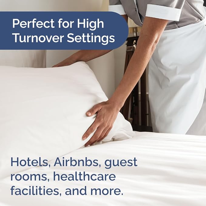 Bulk Case Pack of 10 Sheet Sets - (10) Complete Split King Size Sheet Sets w/ Deep Pockets - Wholesale Bulk Bedding for Hotels, Spas & Airbnbs - Breathable & Wrinkle Free - (Split King, Antique White)