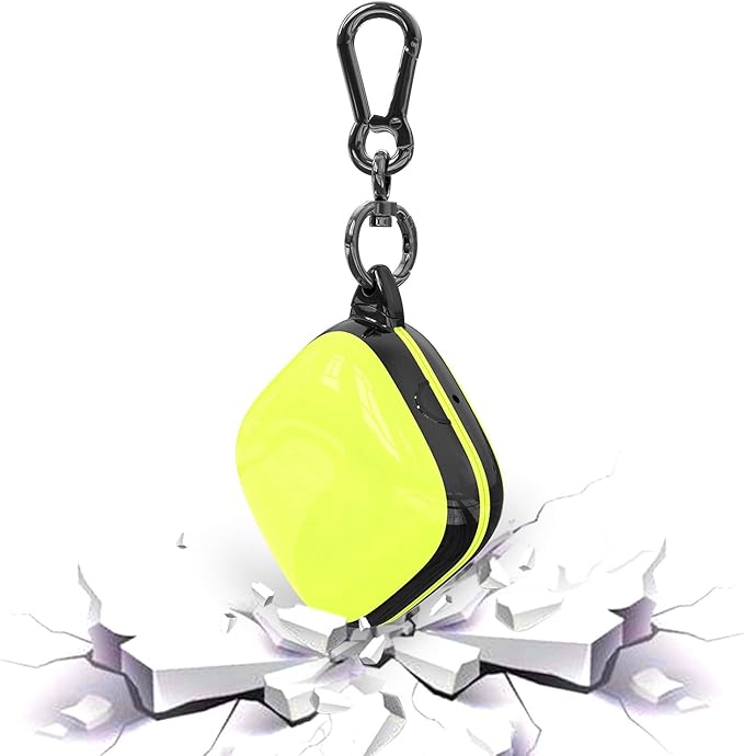 Compatible Powerbeats Pro Case Cover,Full Protective Shockproof Anti-Slip Silicone Case for Beats Powerbeats Pro 2019(Black Edge+Yellow)