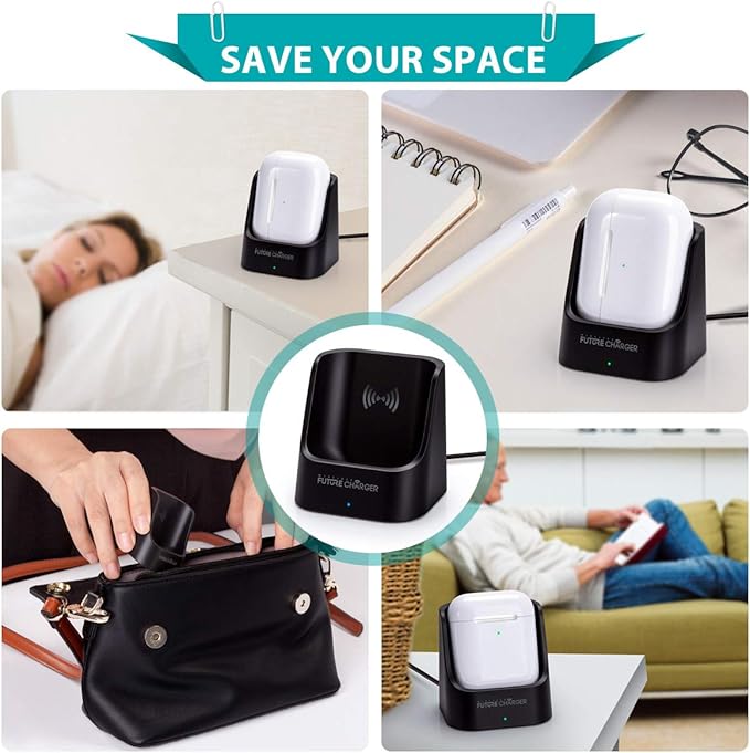 Airpods Charger, Wireless Charger for Airpods Pro and Airpods -Black