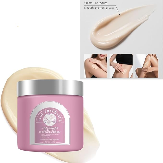Champagne Lift Body Creme, Anti-Aging Skin Tightening with Lifting Formula, Deep Hydrates Dry Skin Arms & Legs. (Aloe Fragrance)