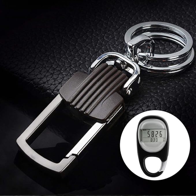 BESPORTBLE Portable Pedometer 3D Digital Pedometer with Clip Simple Walking Step Counter for Men Women Kids Track Steps and Miles/Km Calories Burned Random Color