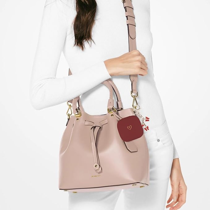 Compatible with Powerbeats Pro, Soft Silicone Case with Gold Heart Pattern for Powerbeats Pro Case with Cute Butterfly Keychain for Girls Women (Burgundy)